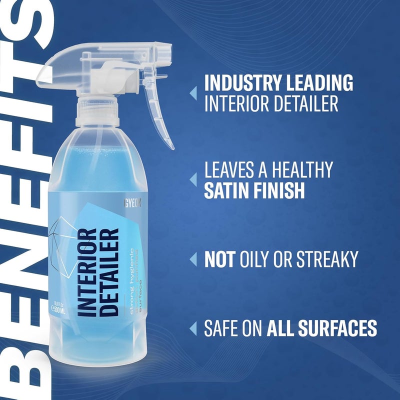 Gyeon Interior Detailer All‑Surface Car Interior Cleaner Safe on Leather Plastic Textiles Vinyl Dashboard Screen Trim Purify Matte Finish No Shine Residue - Image 3